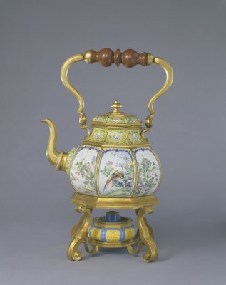 图片[1]-Painting Enamel Boiling Beam Kettle-China Archive